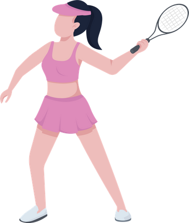 Tenista feminina  Ilustração