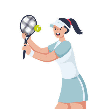 Tenista feminina  Ilustração