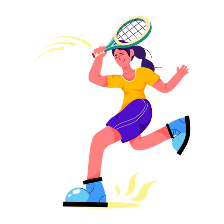 Tennis Athlete  Illustration