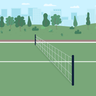 illustrations for tennis court