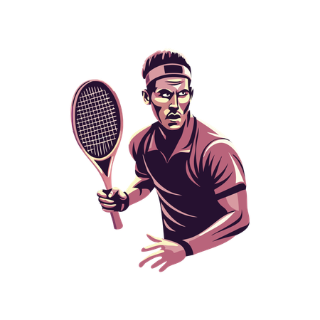 Tennis Game  Illustration