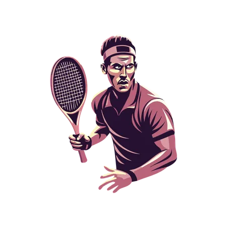 Tennis Game  Illustration