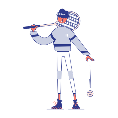 Tennis Guy  Illustration