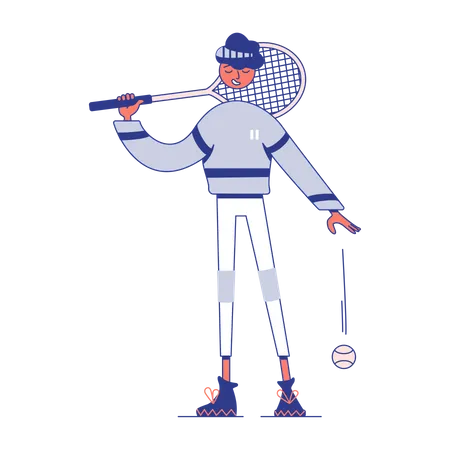 Tennis Guy  Illustration