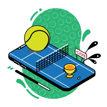 Tennis live streaming  Illustration