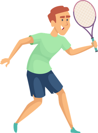 Tennis Player Illustration