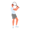 illustrations for tennis player