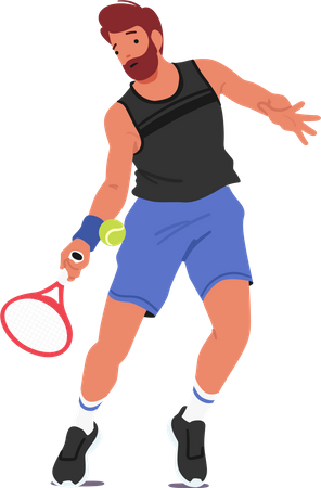 Tennis Player  Illustration