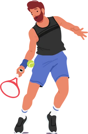 Tennis Player  Illustration