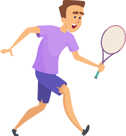 Tennis Player  Illustration