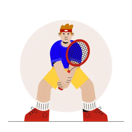 Tennis player  Illustration