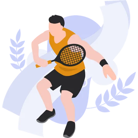 Tennis player  Illustration