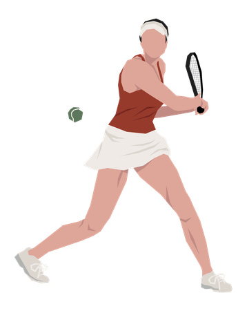 Tennis player playing tennis  Illustration