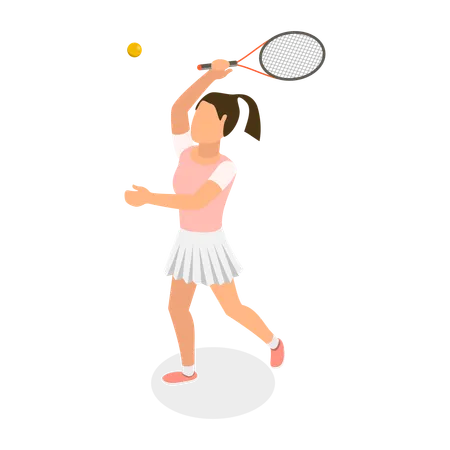 Tennis player with racket  Illustration