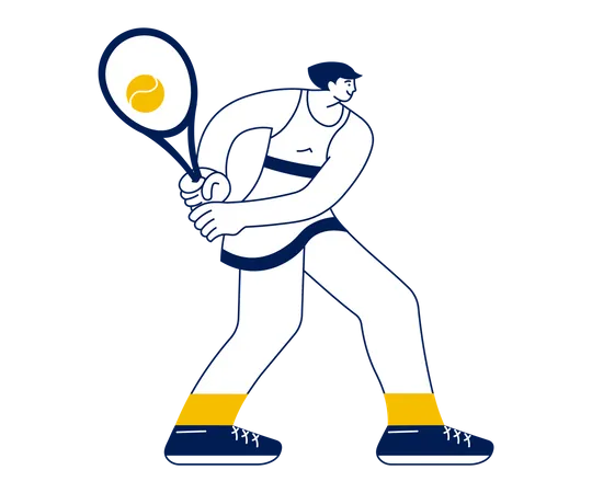 Tennis player woman serving ball  Illustration