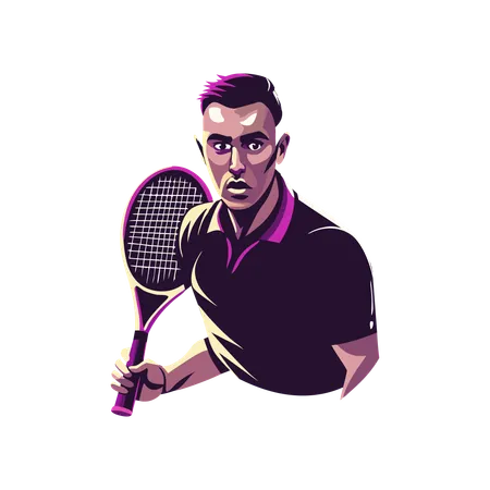 Sport de tennis  Illustration