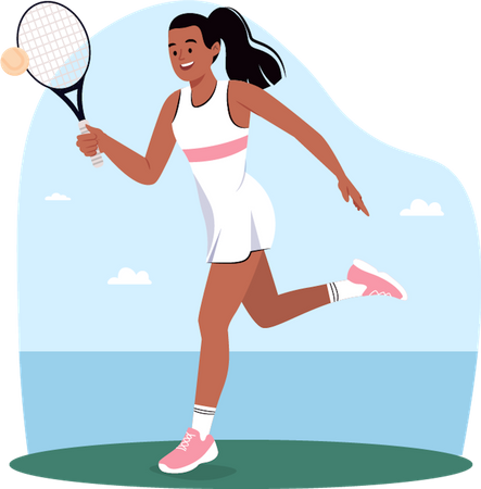 Tennis Training  Illustration