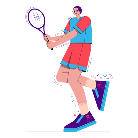 Tennisspieler  Illustration