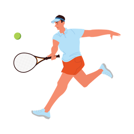 Männlicher Tennisspieler  Illustration