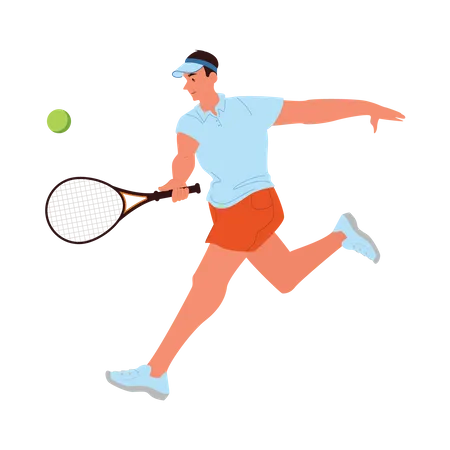 Männlicher Tennisspieler  Illustration
