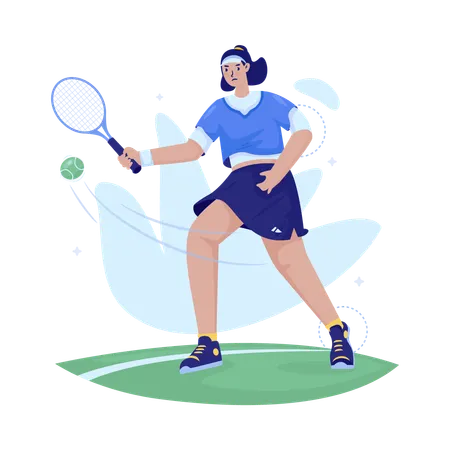 Tennisspieler, der Tennis spielt  Illustration