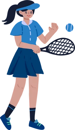 Tennisspieler, der Tennis spielt  Illustration