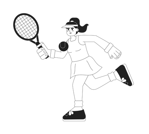 Tennisspielerin  Illustration