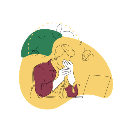Tense Person  イラスト