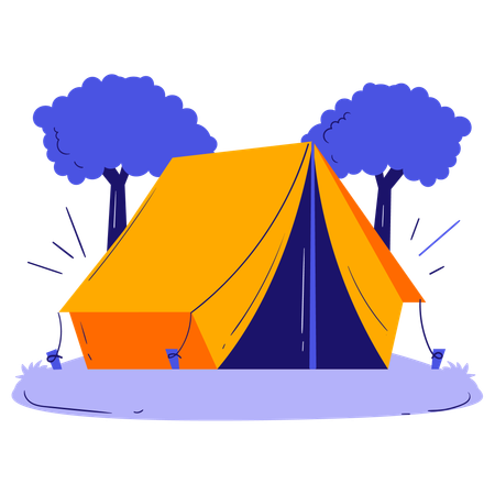Tent camp  Illustration