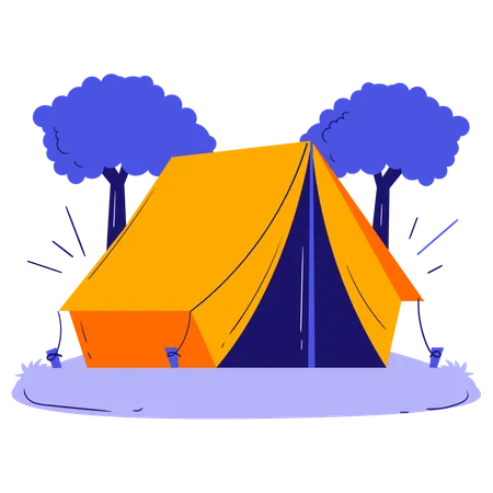 Tent camp  일러스트레이션