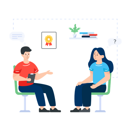 Terapia de aconselhamento  Ilustração