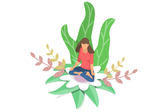 Terapia de meditación  Ilustración