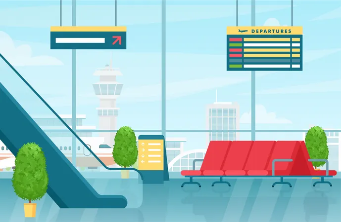 Terminal de aeropuerto  Ilustración