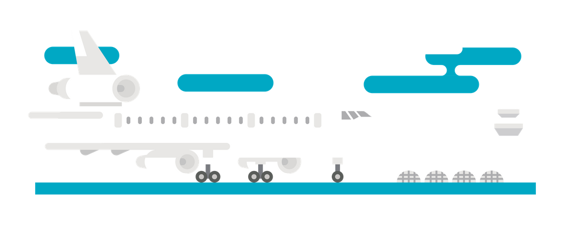 Terminal d'aéroport  Illustration