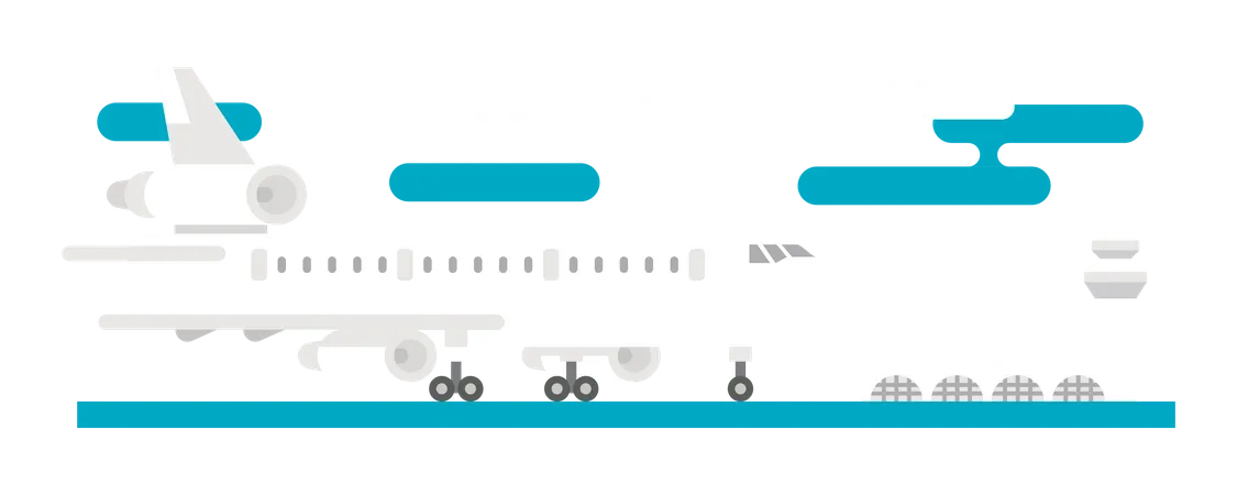 Terminal d'aéroport  Illustration