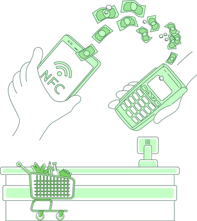 Terminal de paiement électronique  Illustration