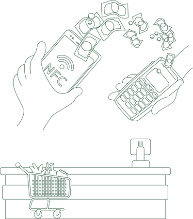 Terminal de paiement électronique  Illustration