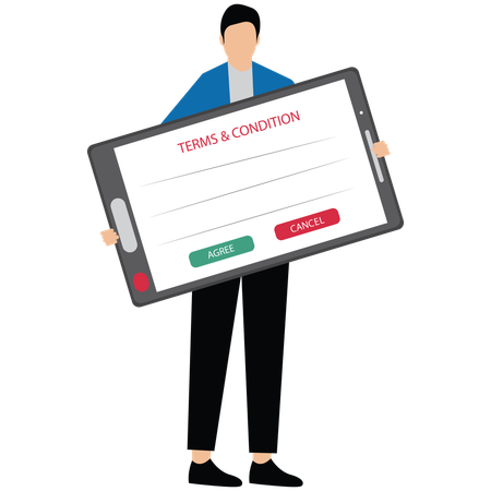 Terms and conditions in online format  Illustration