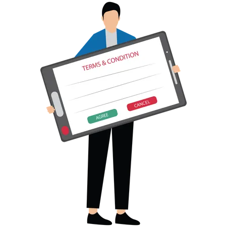 Terms and conditions in online format  Illustration