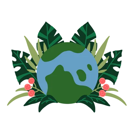 Terra e plantas  Illustration