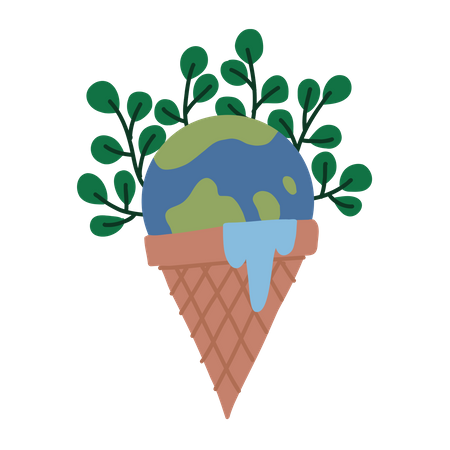 Terra em um cone  Illustration