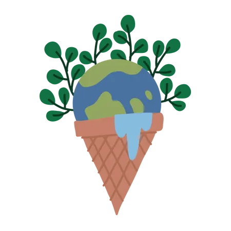 Terra em um cone  Illustration