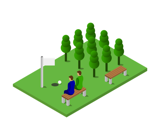 Terrain de golf  Illustration