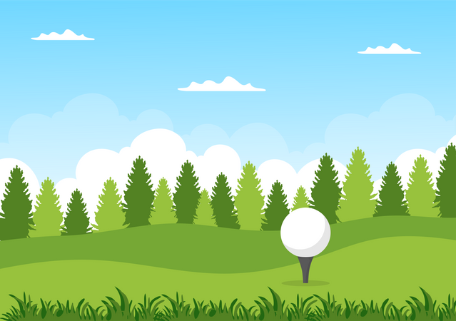 Terrain de golf  Illustration