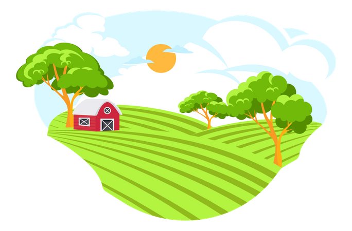 Les terres agricoles  Illustration