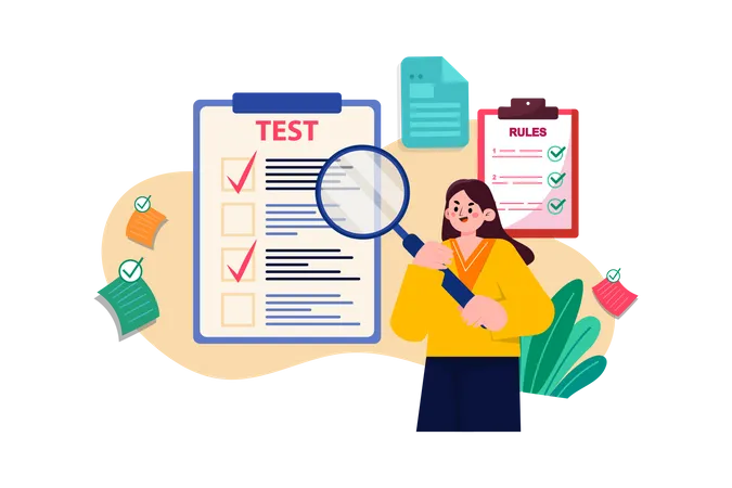 Administrateur de test vérifiant les résultats des tests  Illustration