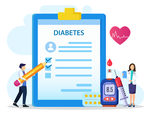 Test de glucose  Illustration