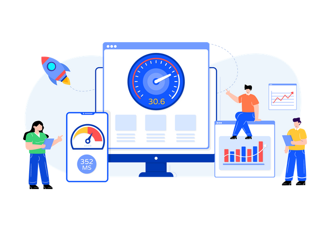 Test de vitesse du site Web  Illustration