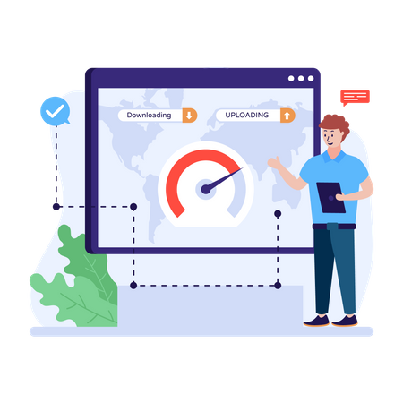 Test de vitesse du Web  Illustration