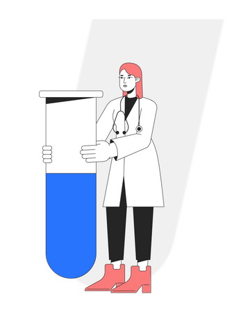 Test in medical laboratory  Illustration